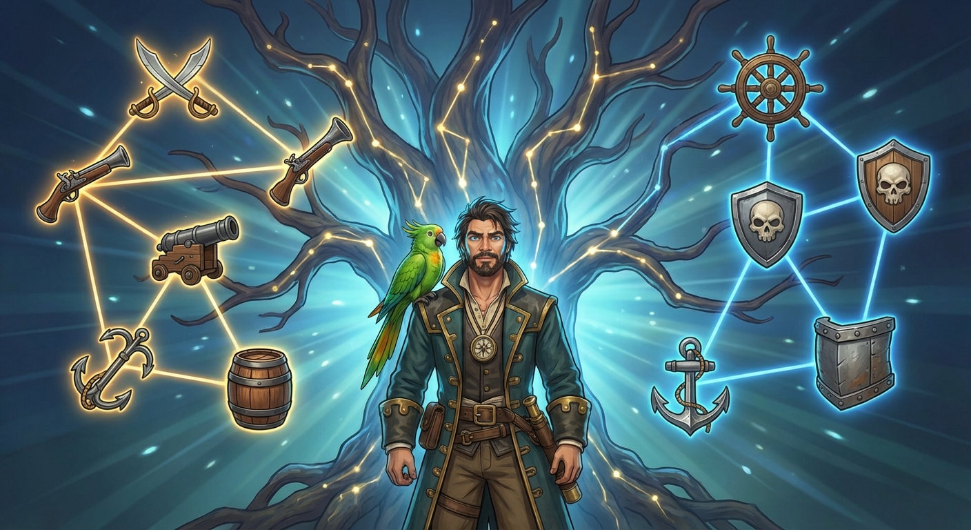 Captain Nemo and Bit unlocking skill tree upgrades
